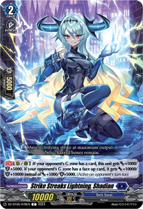 Image for Strike Streaks Lightning, Shadian (DZ-BT05: Omniscient Awakening) (DZ-BT05/078EN) - Cardfight Vanguard
