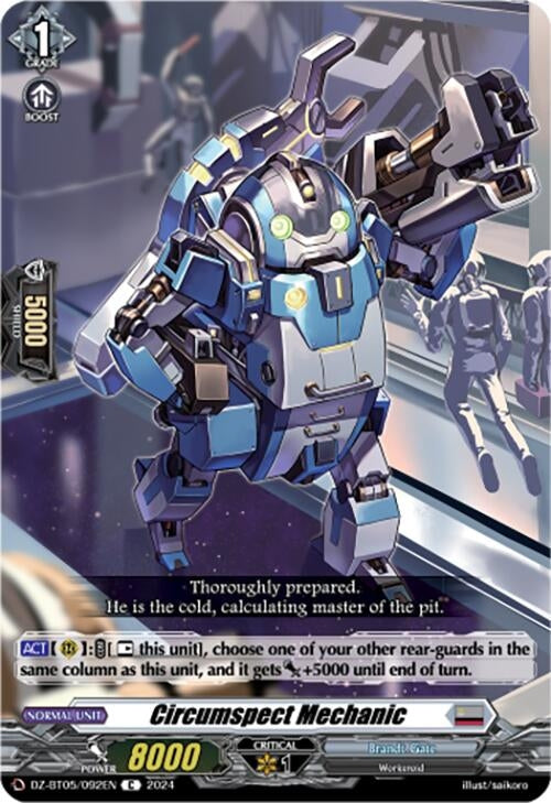 Image for Circumspect Mechanic (DZ-BT05: Omniscient Awakening) (DZ-BT05/092EN) - Cardfight Vanguard
