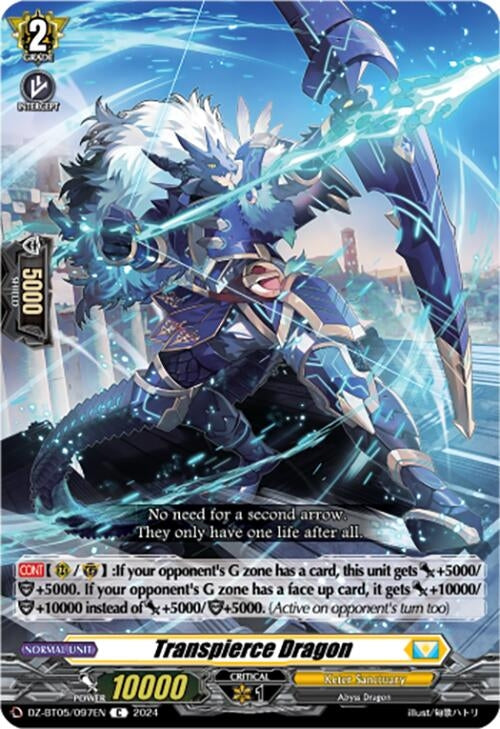 Image for Transpierce Dragon (DZ-BT05: Omniscient Awakening) (DZ-BT05/097EN) - Cardfight Vanguard