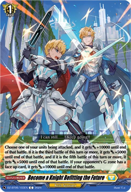 Image for Become a Knight Befitting the Future (DZ-BT05: Omniscient Awakening) (DZ-BT05/103EN) - Cardfight Vanguard