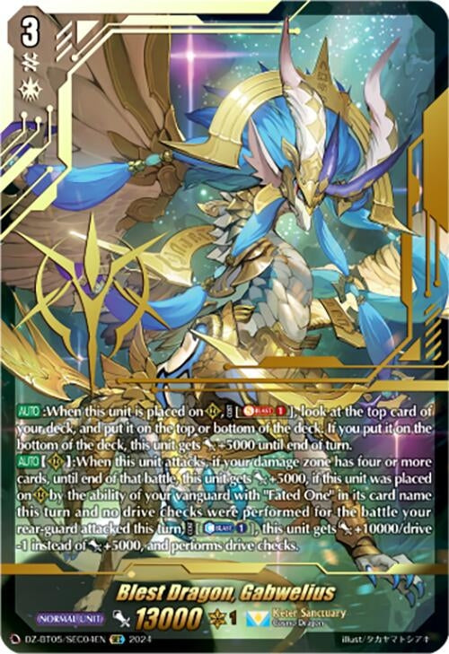 Image for Blest Dragon, Gabwelius (SEC) (DZ-BT05: Omniscient Awakening) (DZ-BT05/SEC04EN) - Cardfight Vanguard