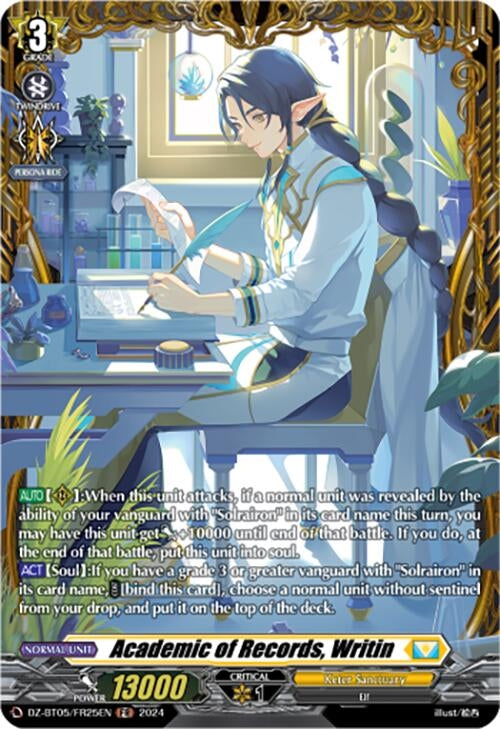 Image for Academic of Records, Writin (FR) (DZ-BT05: Omniscient Awakening) (DZ-BT05/FR25EN) - Cardfight Vanguard