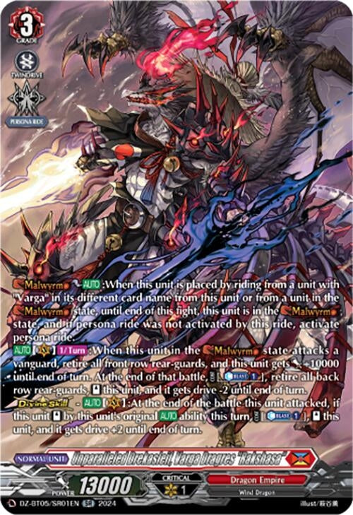 Image for Unparalleled Drekasleif, Varga Dragres "Rakshasa" (SR) (DZ-BT05: Omniscient Awakening) (DZ-BT05/SR01EN) - Cardfight Vanguard