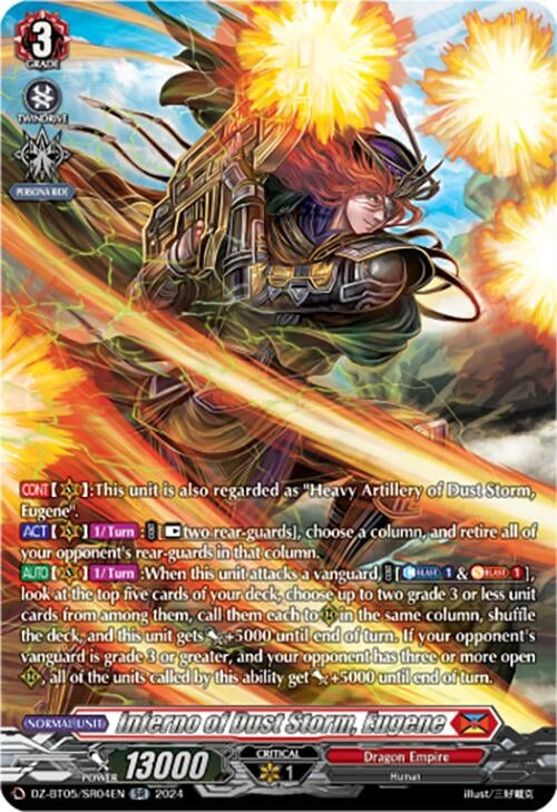 Image for Inferno of Dust Storm, Eugene (SR) (DZ-BT05: Omniscient Awakening) (DZ-BT05/SR04EN) - Cardfight Vanguard