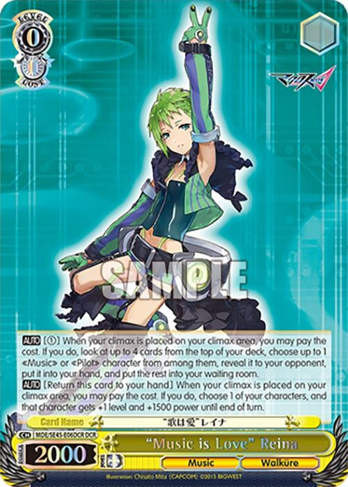 Image for "Music is Love" Reina (DCR) (MACROSS Delta Premium Booster) (MDE/SE45E06DCR DCR) - Weiss Schwarz