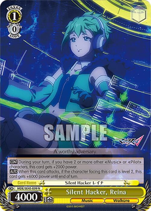 Image for Silent Hacker, Reina (MACROSS Delta Premium Booster) (MDE/SE45E09 N) - Weiss Schwarz