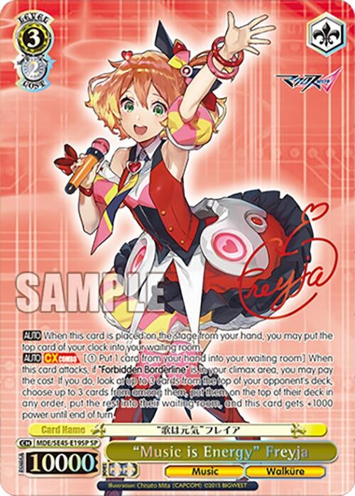 Image for "Music is Energy" Freyja (SP) (MACROSS Delta Premium Booster) (MDE/SE45E19SP SP) - Weiss Schwarz