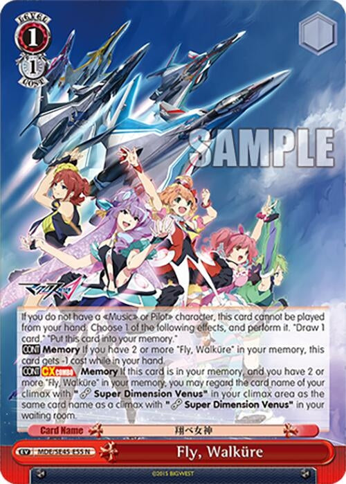 Image for Fly, Walkure (MACROSS Delta Premium Booster) (MDE/SE45E55 N) - Weiss Schwarz