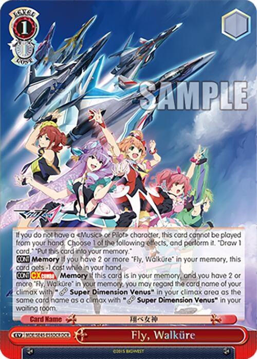 Image for Fly, Walkure (DCR) (MACROSS Delta Premium Booster) (MDE/SE45E55DCR DCR) - Weiss Schwarz
