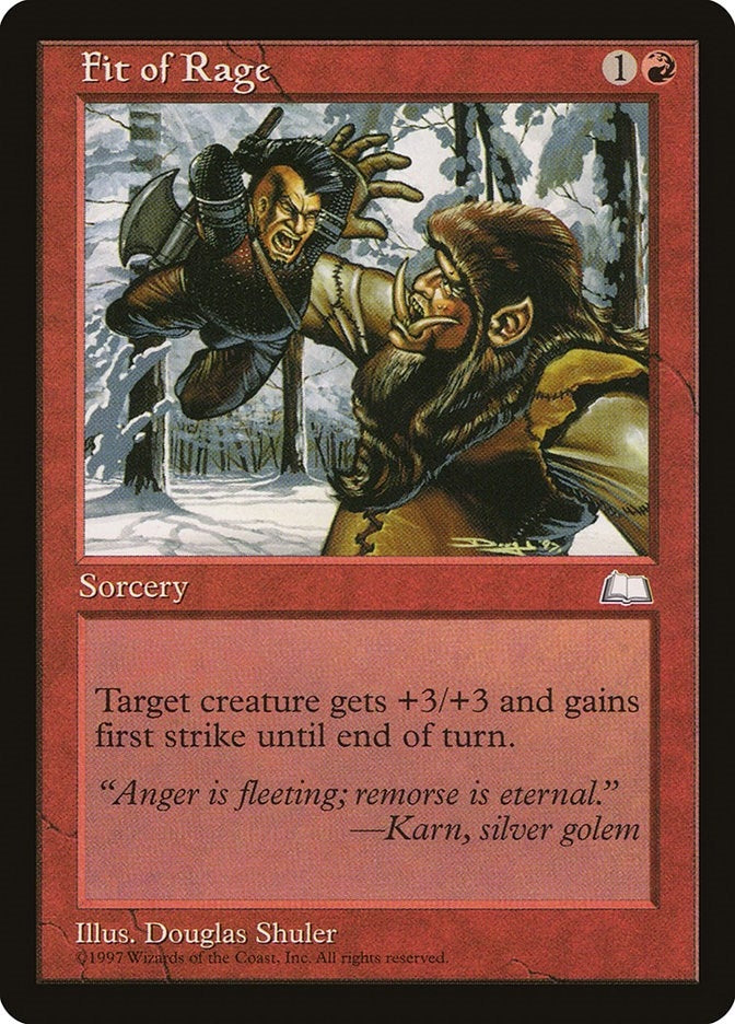 Image for Fit of Rage (Weatherlight) - Magic: The Gathering