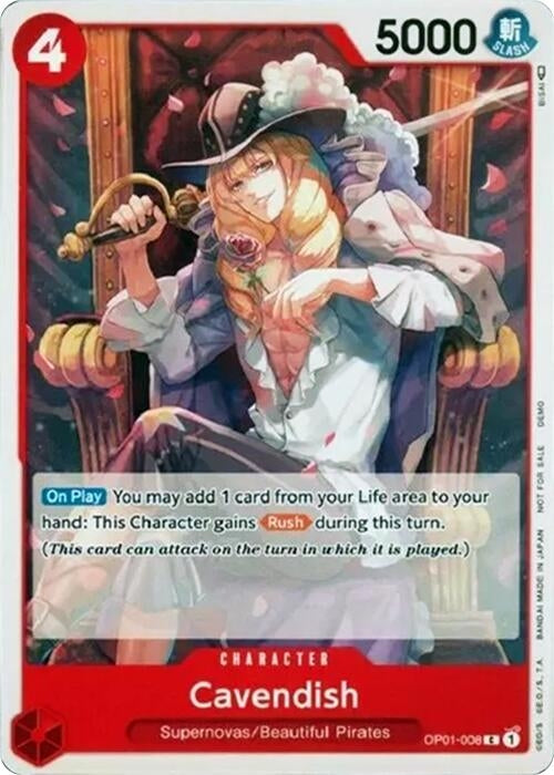 Image for Cavendish (One Piece Demo Deck Cards) (OP01-008) - One Piece Card Game