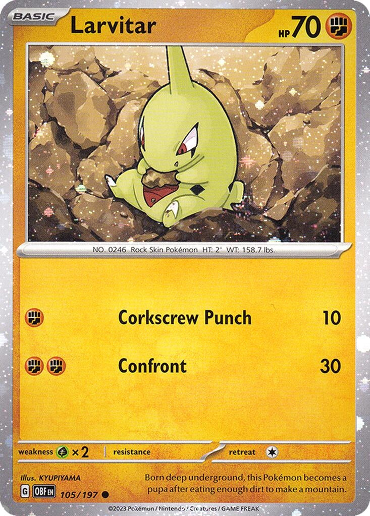 Image for Larvitar - 105/197 (Cosmos Holo) (Miscellaneous Cards & Products) (105/197) - Pokemon