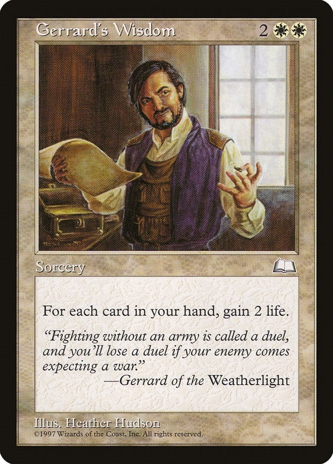 Image for Gerrard's Wisdom (Weatherlight) - Magic: The Gathering