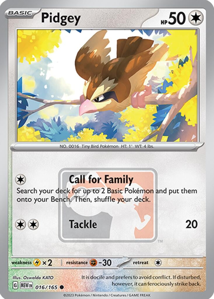 Image for Pidgey - 016/165 (League Promo) (League & Championship Cards) (016/165) - Pokemon