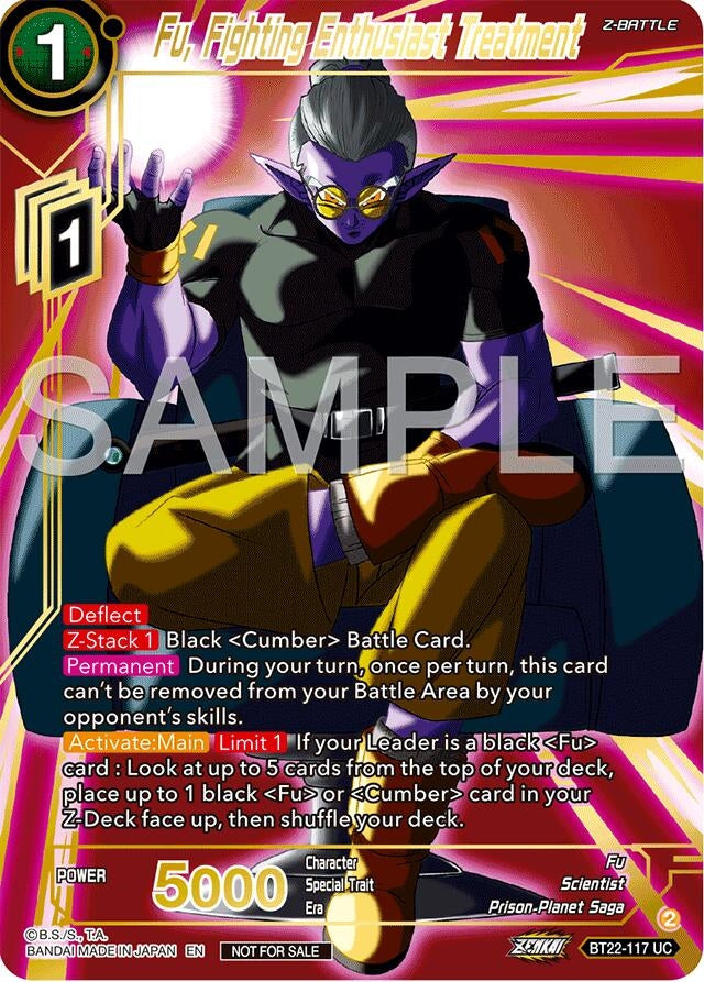 Image for Fu, Fighting Enthusiast Treatment (Championship 2024 Finals Zenkai Pack) (Gold Stamped) (Tournament Promotion Cards) (BT22-117) - Dragon Ball Super: Masters