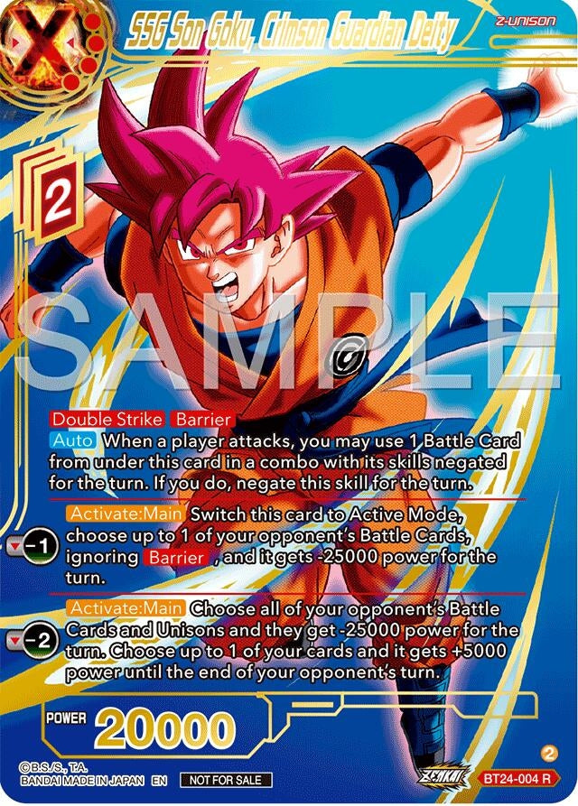 Image for SSG Son Goku, Crimson Guardian Deity (Championship 2024 Finals Zenkai Pack) (Gold Stamped) (Tournament Promotion Cards) (BT24-004) - Dragon Ball Super: Masters