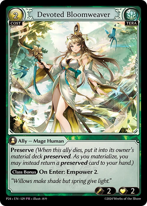 Image for Devoted Bloomweaver (Promotional Cards) (129) - Grand Archive TCG