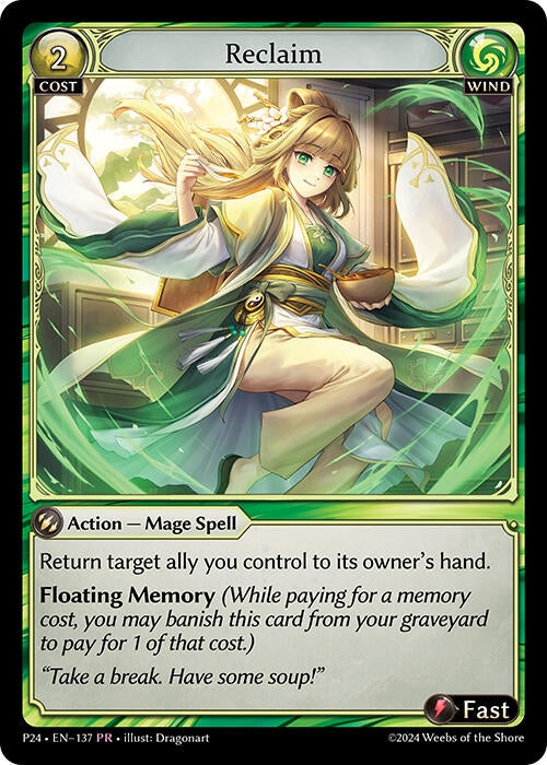 Image for Reclaim (Promotional Cards) (137) - Grand Archive TCG