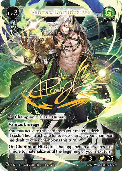 Image for Vanitas, Dominus Rex (CSR) (Alchemical Revolution Alter Edition) (234) - Grand Archive TCG