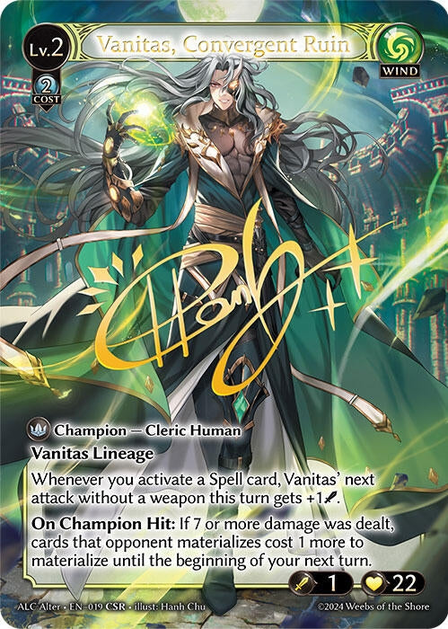 Image for Vanitas, Convergent Ruin (CSR) (Alchemical Revolution Alter Edition) (019) - Grand Archive TCG