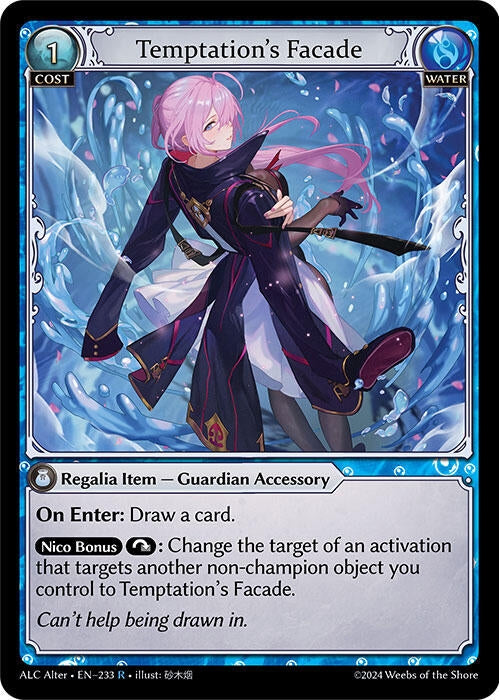 Image for Temptation's Facade (Alchemical Revolution Alter Edition) (233) - Grand Archive TCG