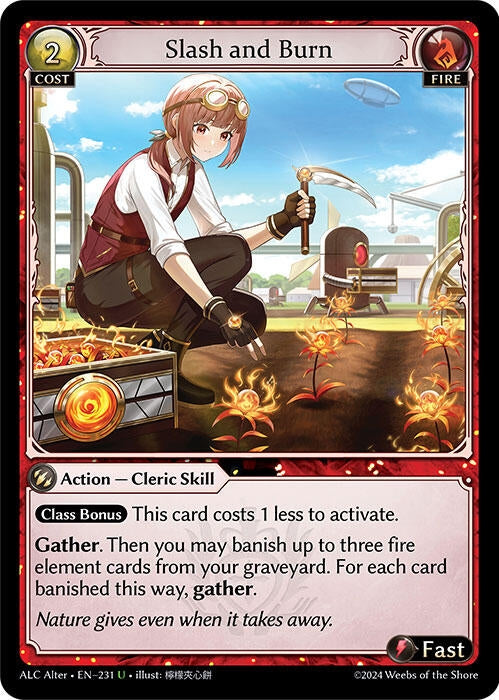 Image for Slash and Burn (Alchemical Revolution Alter Edition) (231) - Grand Archive TCG