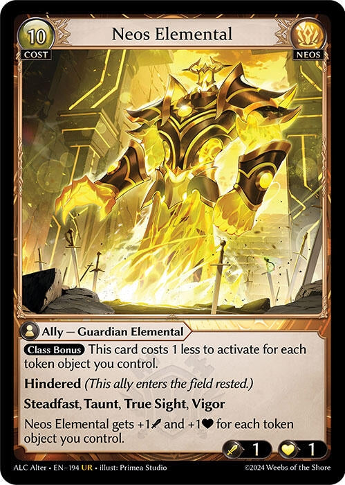 Image for Neos Elemental (Alchemical Revolution Alter Edition) (194) - Grand Archive TCG