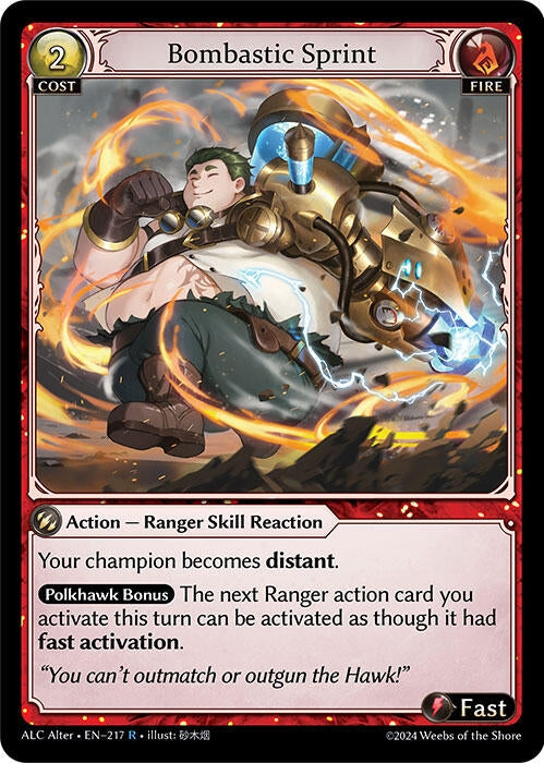 Image for Bombastic Sprint (Alchemical Revolution Alter Edition) (217) - Grand Archive TCG