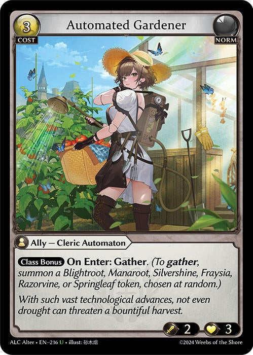Image for Automated Gardener (Alchemical Revolution Alter Edition) (216) - Grand Archive TCG