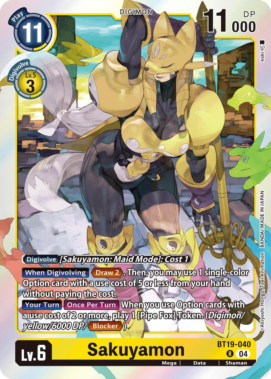 Image for Sakuyamon (BT19-20) (BT19-040 R) - Digimon Card Game