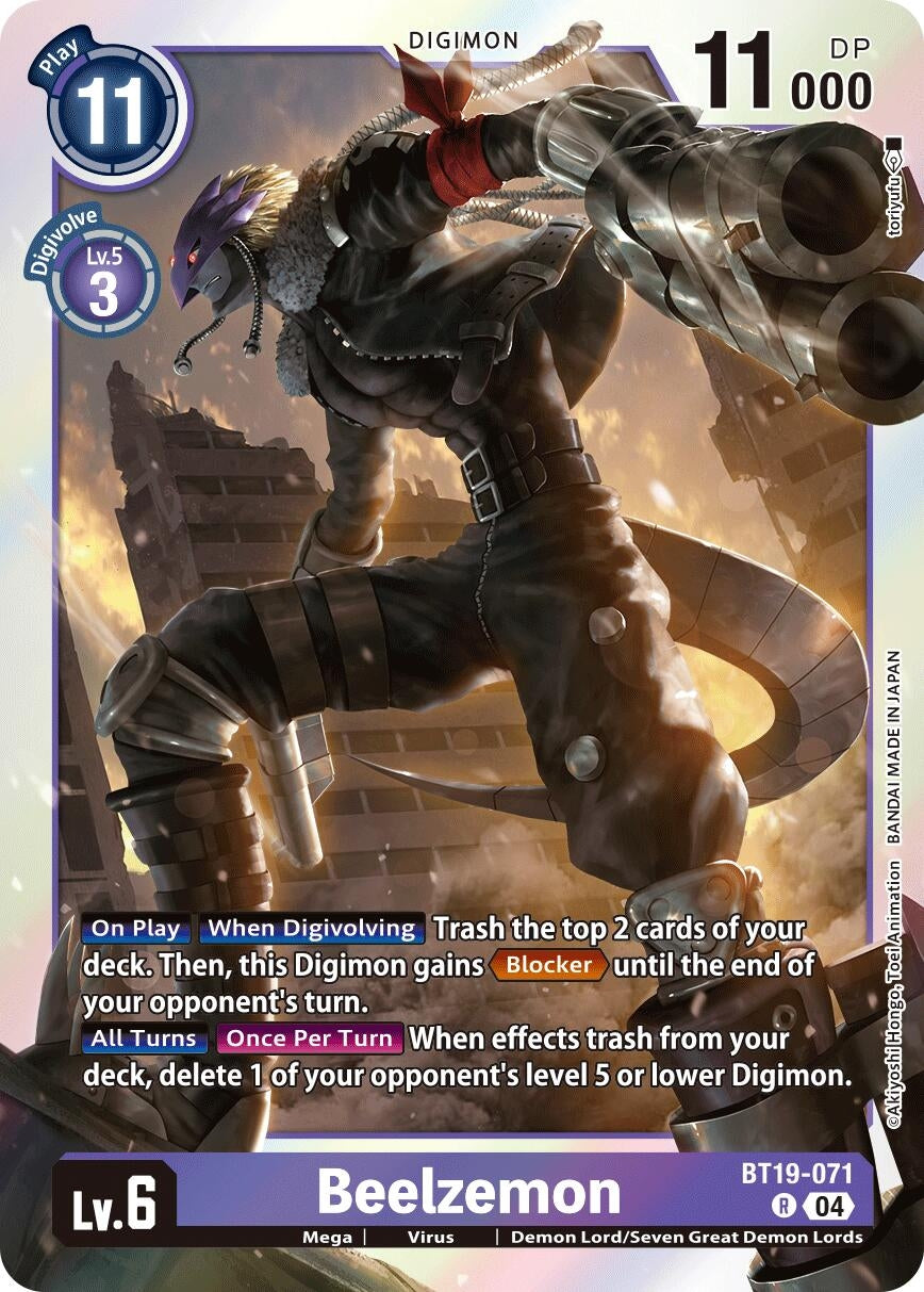 Image for Beelzemon (BT19-20) (BT19-071 R) - Digimon Card Game