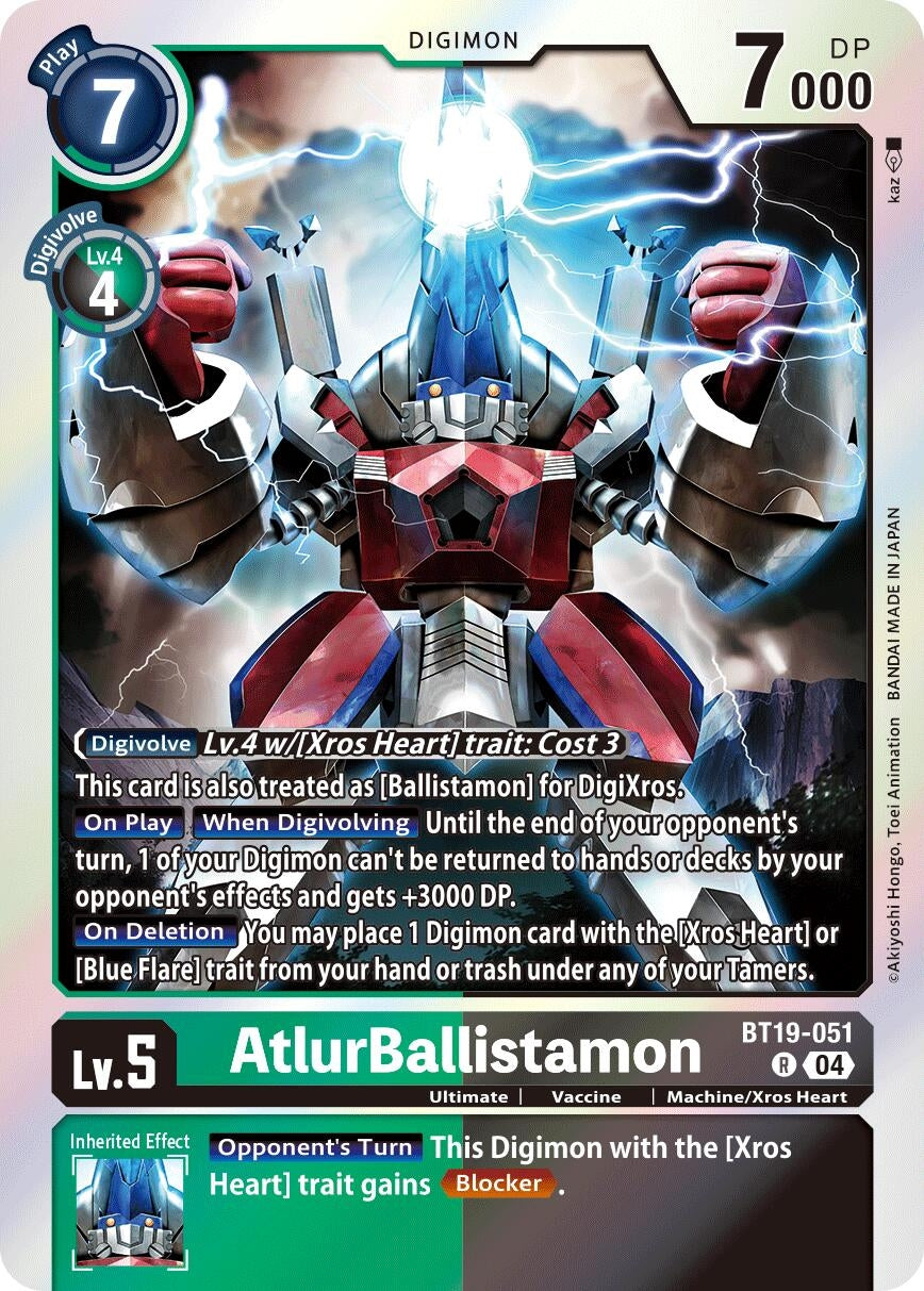 Image for AtlurBallistamon (BT19-20) (BT19-051 R) - Digimon Card Game