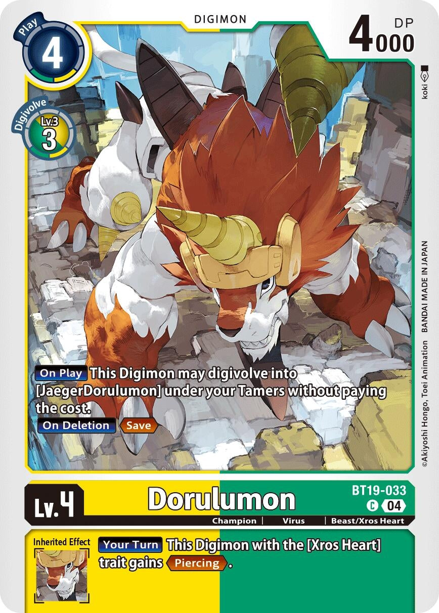 Image for Dorulumon (BT19-20) (BT19-033 C) - Digimon Card Game