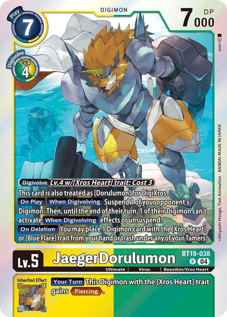 Image for JaegerDorulumon (BT19-20) (BT19-038 R) - Digimon Card Game