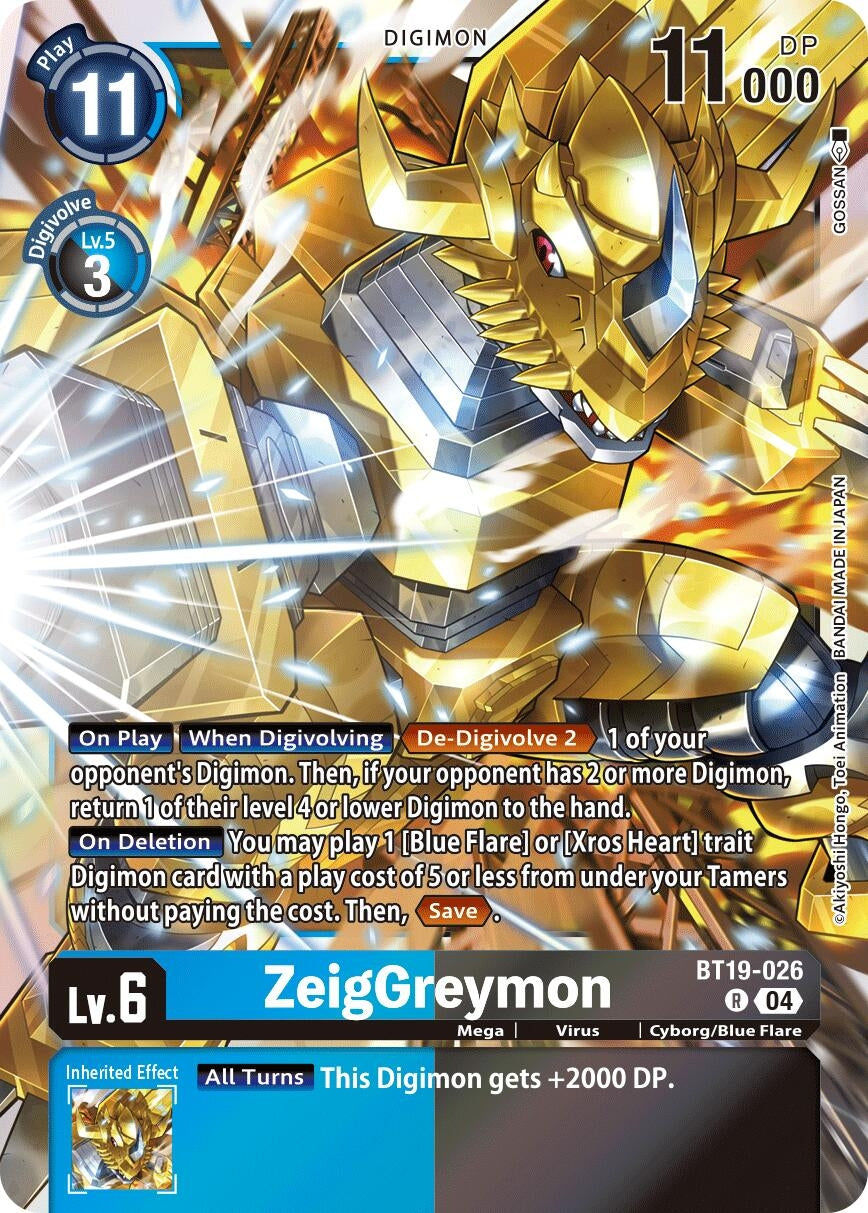 Image for ZeigGreymon (BT19-20) (BT19-026 R) - Digimon Card Game
