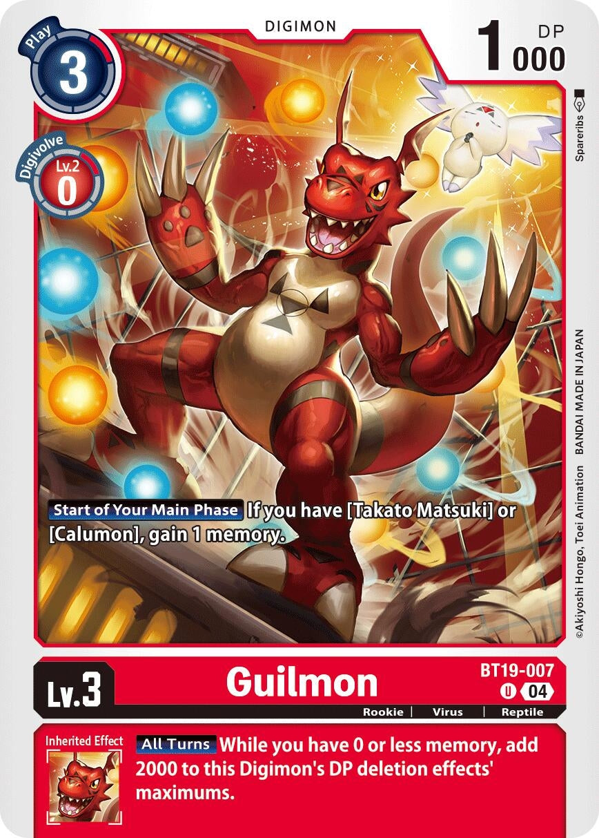 Image for Guilmon (BT19-20) (BT19-007 U) - Digimon Card Game