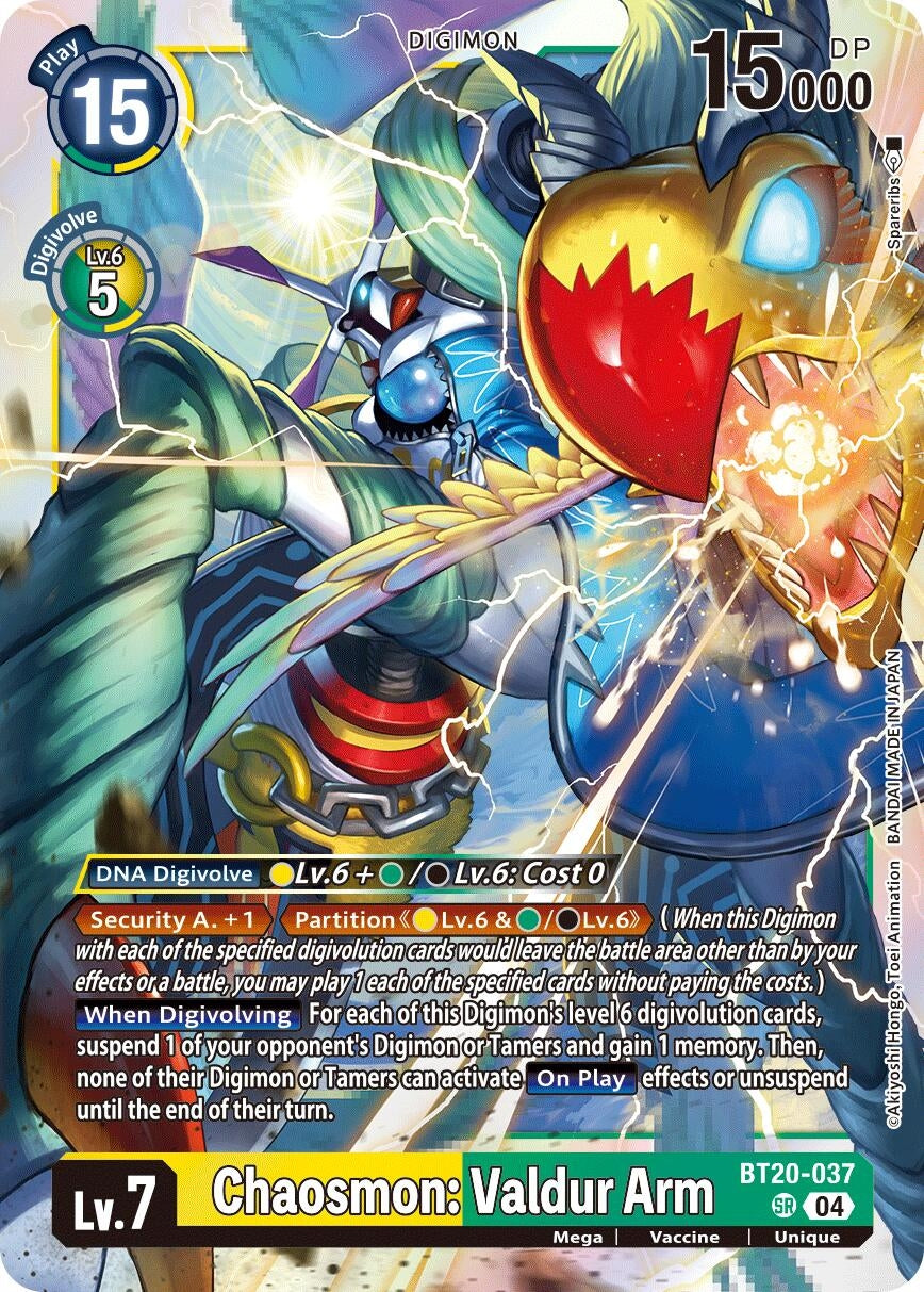 Image for Chaosmon: Valdur Arm (BT19-20) (BT20-037 SR) - Digimon Card Game