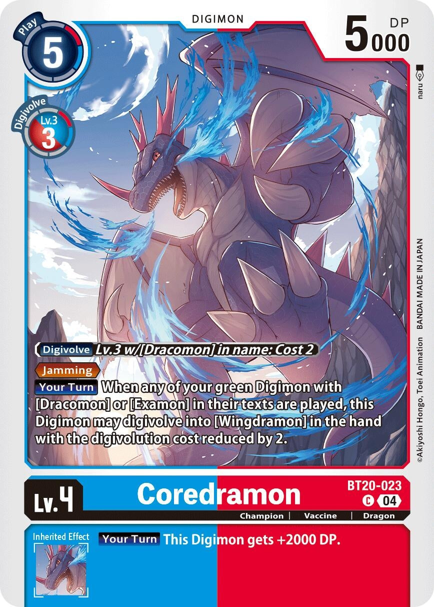 Image for Coredramon - BT20-023 (BT19-20) (BT20-023 C) - Digimon Card Game