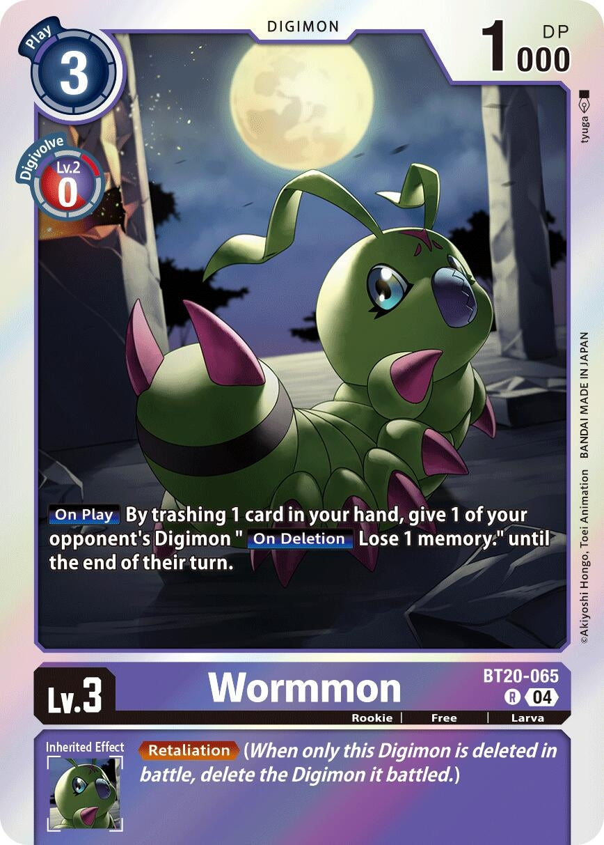 Image for Wormmon (BT19-20) (BT20-065 R) - Digimon Card Game