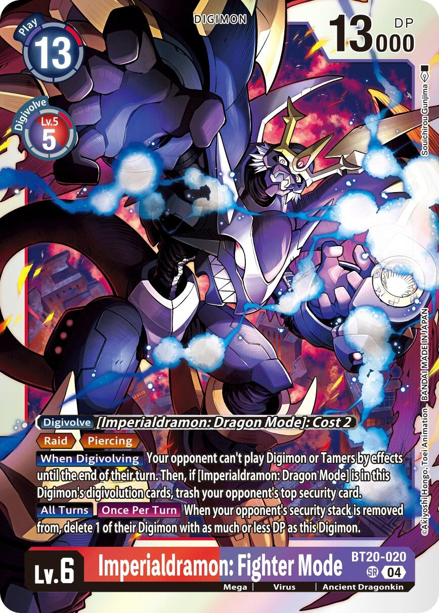 Image for Imperialdramon: Fighter Mode (BT19-20) (BT20-020 SR) - Digimon Card Game