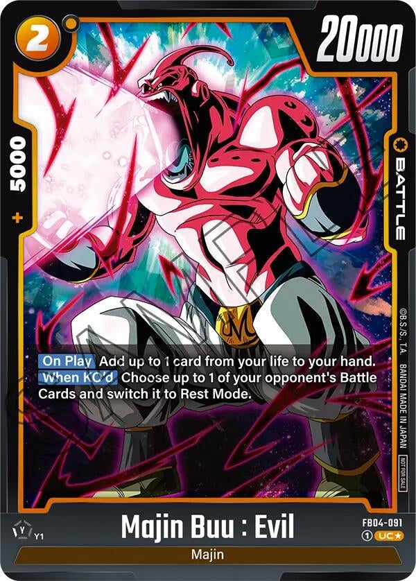 Image for Majin Buu : Evil - FB04-091 (Tournament Pack 05) (Tournament and Championship Promos) (FB04-091) - Dragon Ball Super: Fusion World