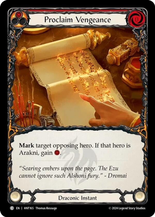 Image for Proclaim Vengeance (The Hunted) (HNT165) - Flesh and Blood TCG