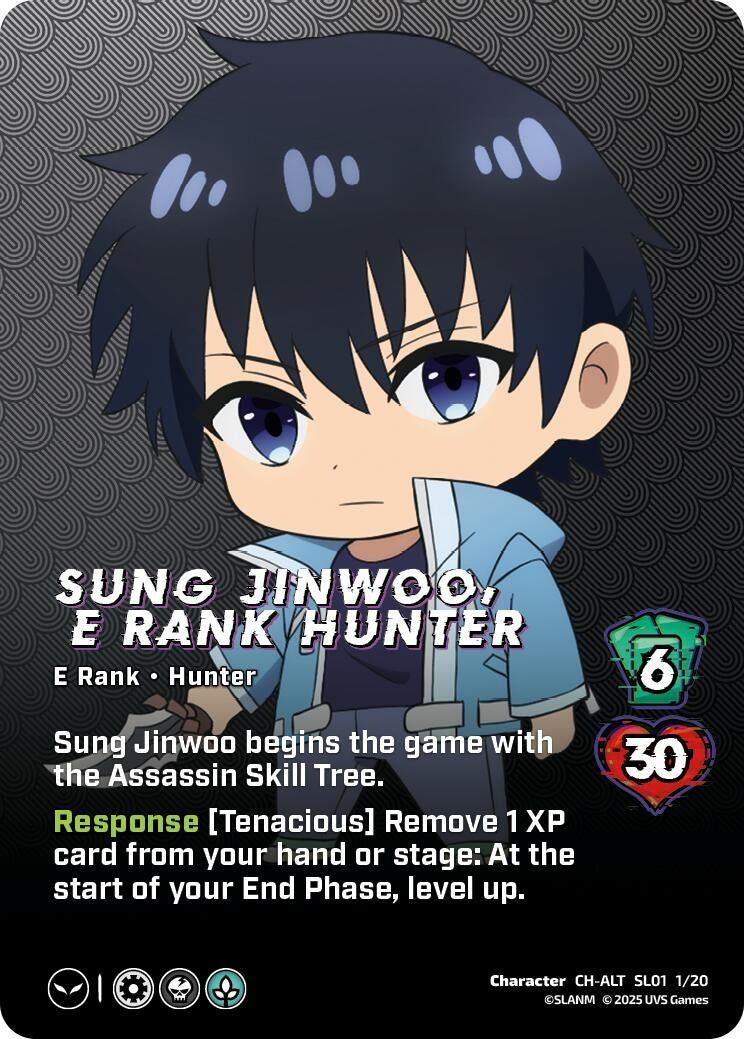 Image for Sung Jinwoo, E Rank Hunter (Alternate Art) (Challenger Series: Solo Leveling) (SL01 1/20) - UniVersus