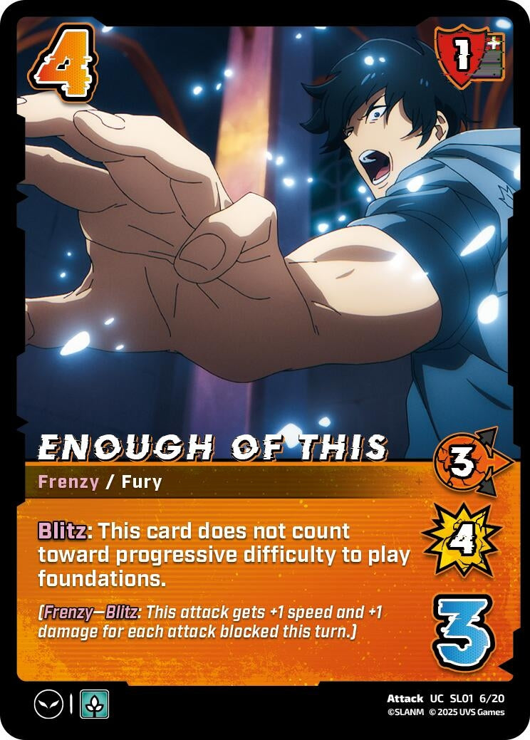 Image for Enough of This (Challenger Series: Solo Leveling) (SL01 6/20) - UniVersus
