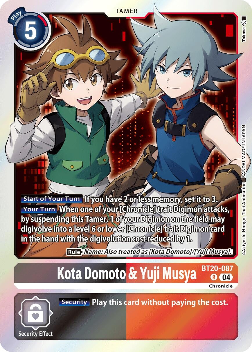 Image for Kota Domoto & Yuji Musya (BT19-20) (BT20-087 R) - Digimon Card Game