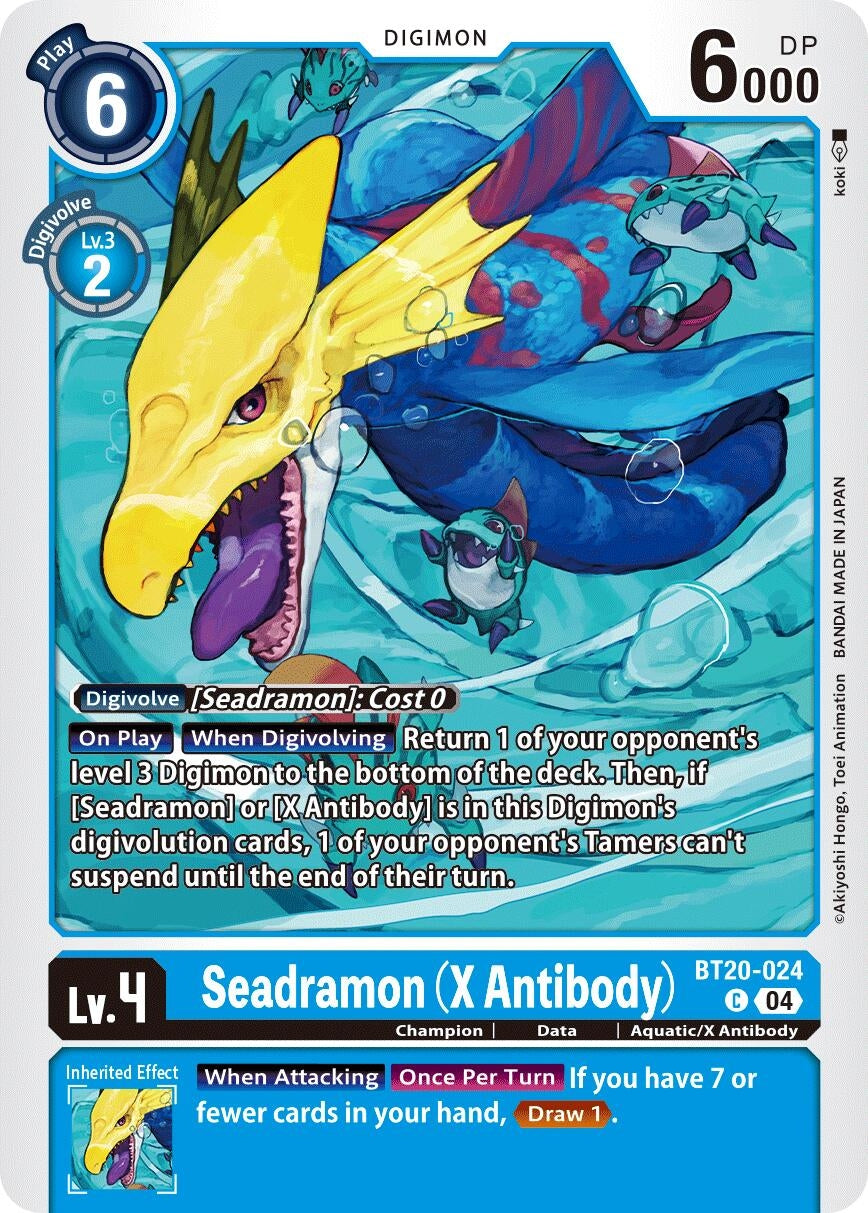 Image for Seadramon (X Antibody) (BT19-20) (BT20-024 C) - Digimon Card Game