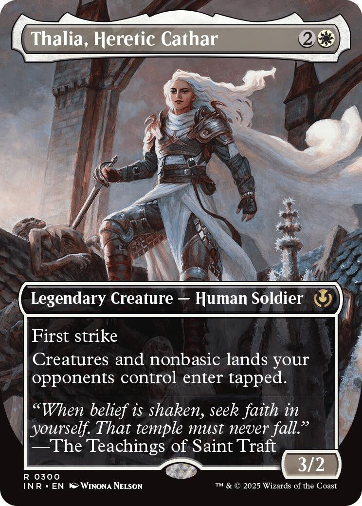 Image for Thalia, Heretic Cathar (Borderless) (Innistrad Remastered) (300) - Magic: The Gathering
