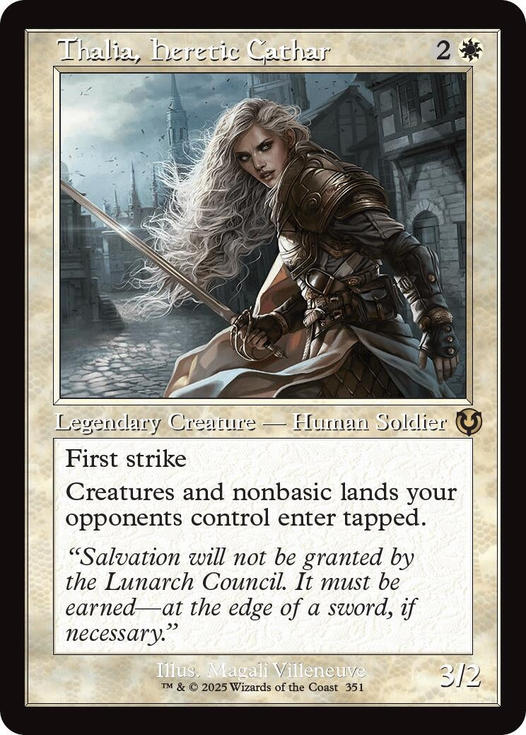 Image for Thalia, Heretic Cathar (Retro Frame) (Innistrad Remastered) (351) - Magic: The Gathering