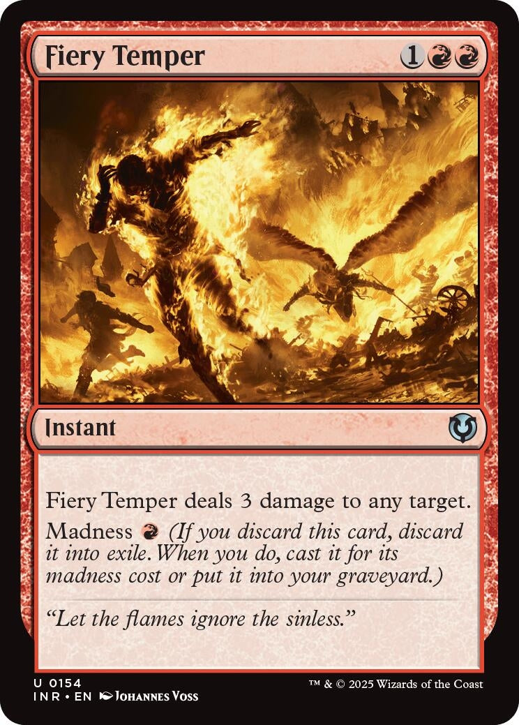 Image for Fiery Temper (Innistrad Remastered) (154) - Magic: The Gathering