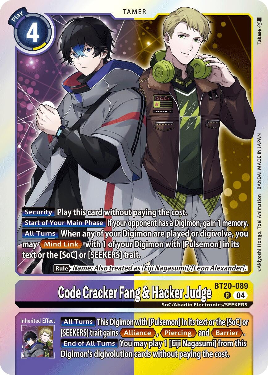 Image for Code Cracker Fang & Hacker Judge (BT19-20) (BT20-089 R) - Digimon Card Game